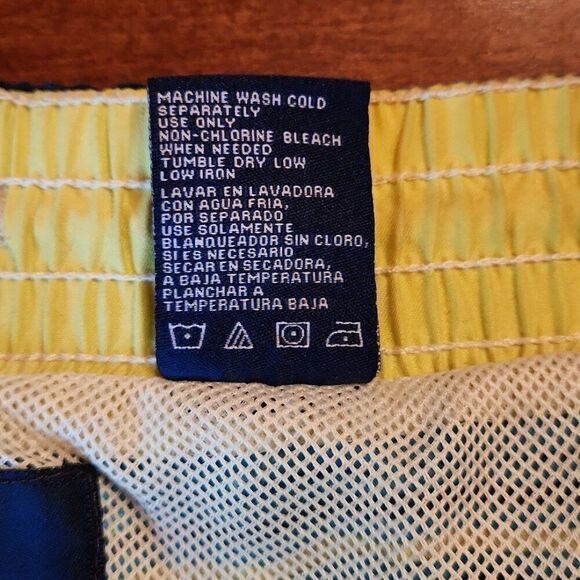 CARIBBEAN JOE Swim Trunks Shorts, Beachwear Drawstring, XXL, Blue & White - Picture 9 of 12